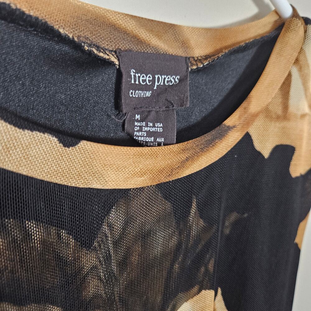 Free Press Sz Medium Shirred Bodycon Dress - Picture 4 of 13